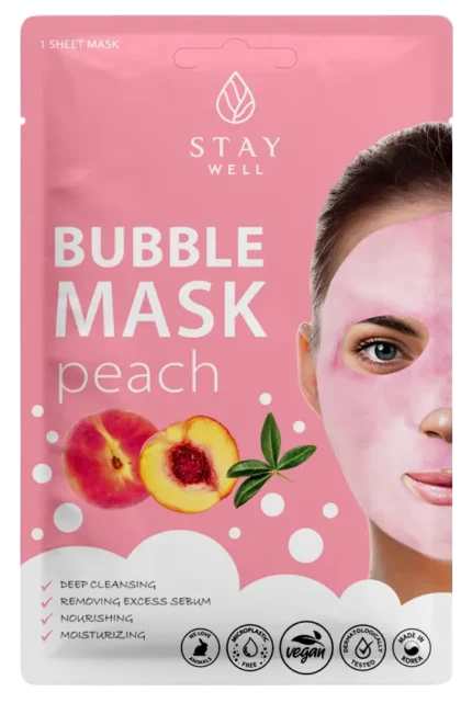 Bubble ansiktsmask med persika-extrakt från StayWell